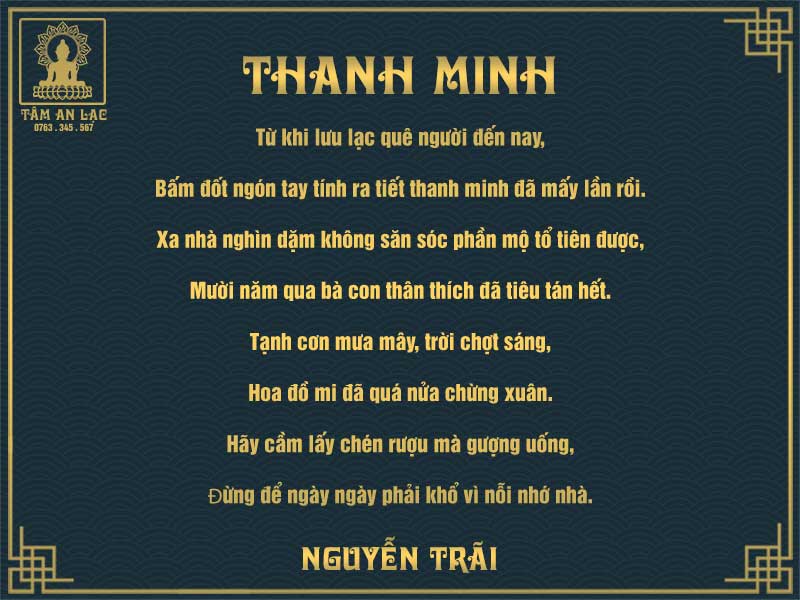 Bài thơ Thanh Minh của Nguyễn Trãi