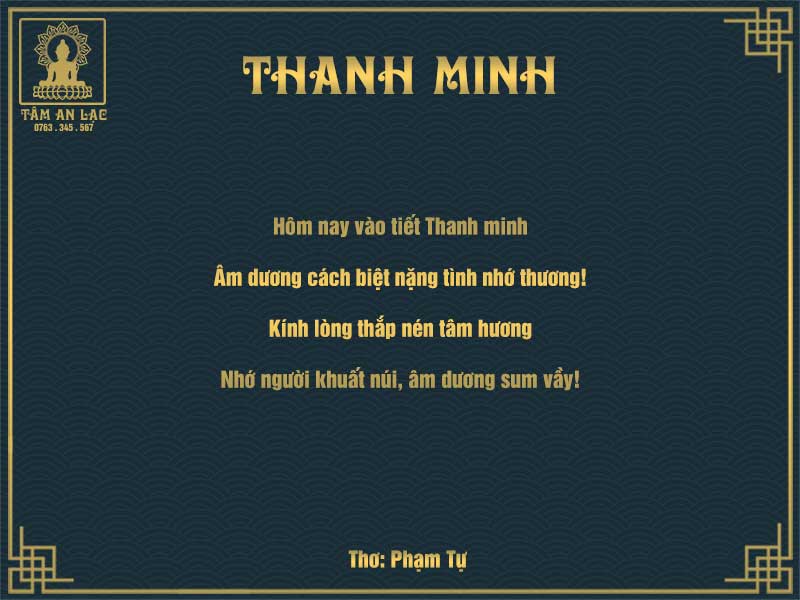 Bài thơ: Thanh Minh của Phạm Tự