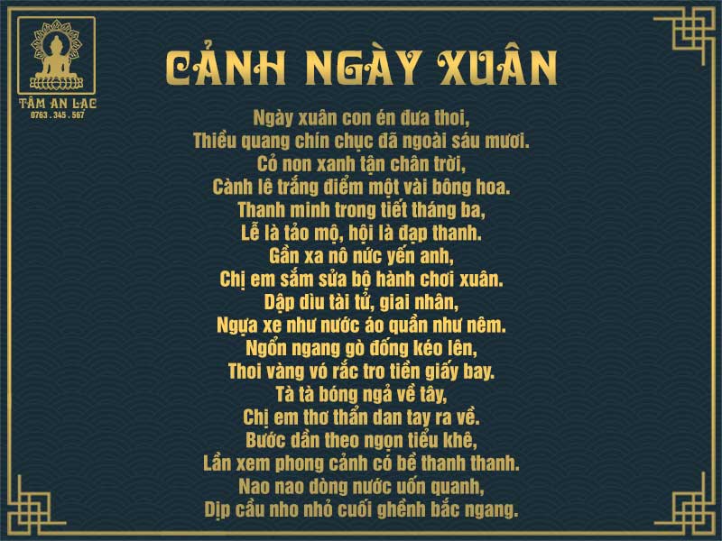 Bài thơ Cảnh ngày xuân của Nguyễn Du